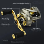 Carretilha Baitcasting CR Alta Velocidade com Freio Magnético - Águas Nobres