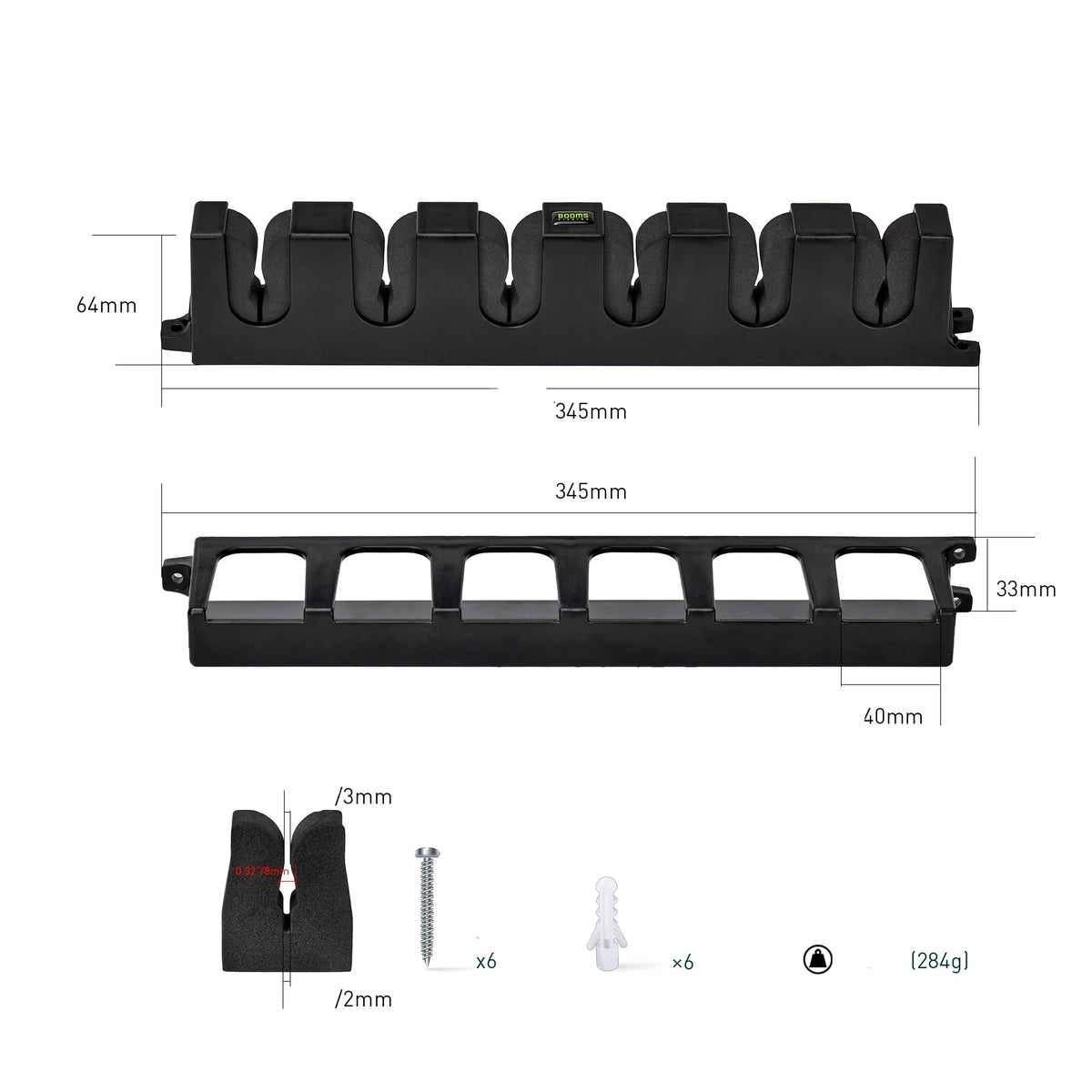 Suporte Vertical Modular para 6 Varas - Águas Nobres