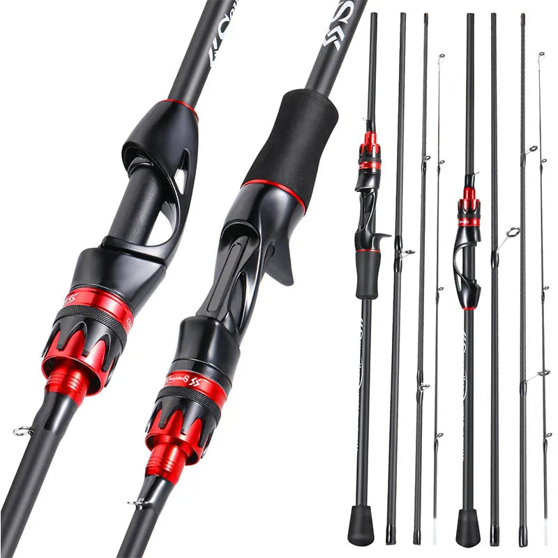 Vara de Pesca Ultralight Fibra de Carbono com Cabo EVA