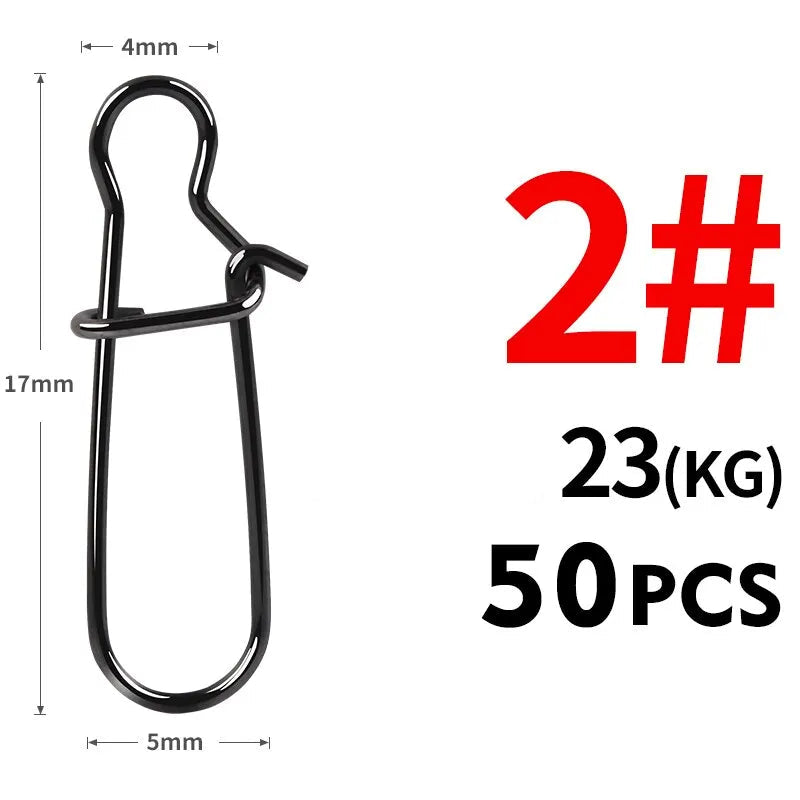 50PCS Conectores Clipe Rápido com Anéis de Segurança em Aço Inoxidável - Águas Nobres