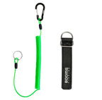 Cordão Elástico Espiral Pesca com Mosquetão e Strap para Varas e Redes - Águas Nobres