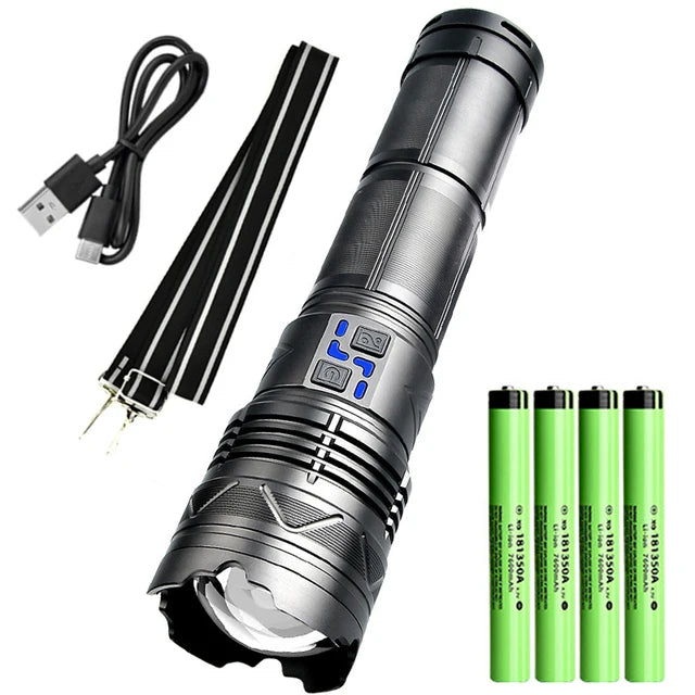Lanterna LED Tática Recarregável Super Brilhante