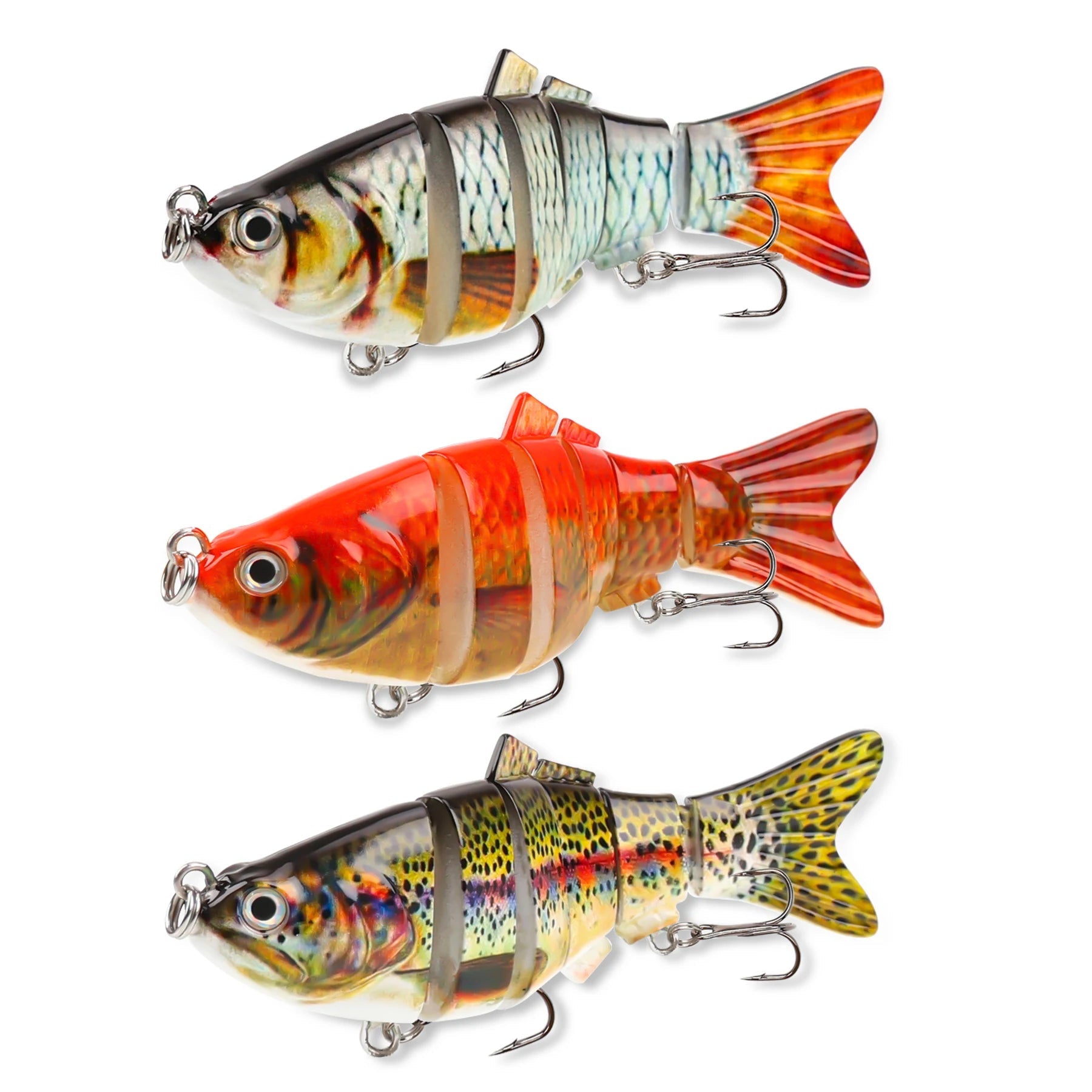 Isca Artificial Articulada Swimbait com Anzóis para Pesca de Pike - Águas Nobres