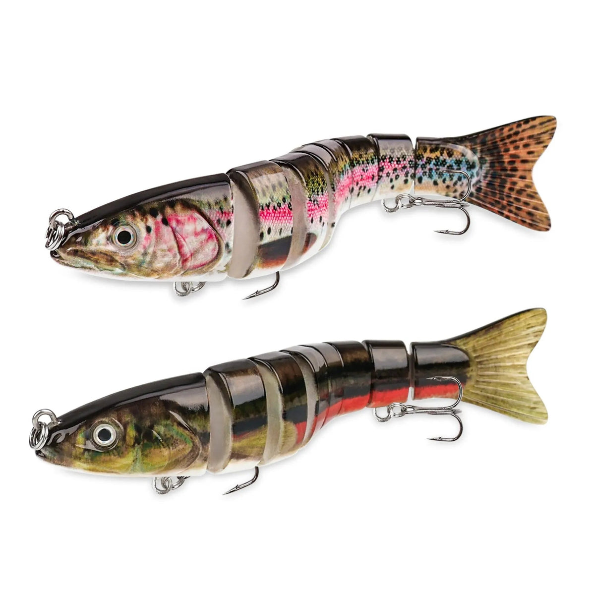 Isca Artificial Articulada Swimbait 10cm 29g com 7 Segmentos para Pesca - Águas Nobres