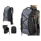 Mochila Fotográfica Impermeável com Acesso Frontal e Compartimentos