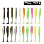 Isca Soft Worm T Tail 20pcs para Pesca - Águas Nobres