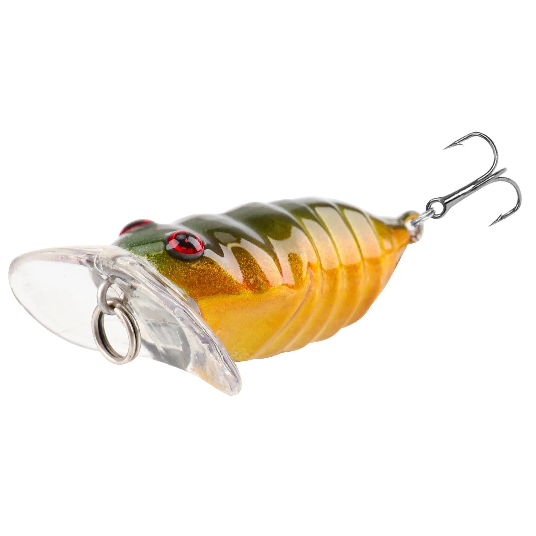 Isca Artificial Cicada 3.8cm 3.4g com Olhos 3D e Ganchos Afiados - Águas Nobres