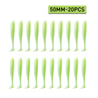 Isca Soft Worm T Tail 20pcs para Pesca - Águas Nobres