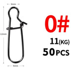 50PCS Conectores Clipe Rápido com Anéis de Segurança em Aço Inoxidável - Águas Nobres