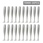 Isca Soft Worm T Tail 20pcs para Pesca - Águas Nobres