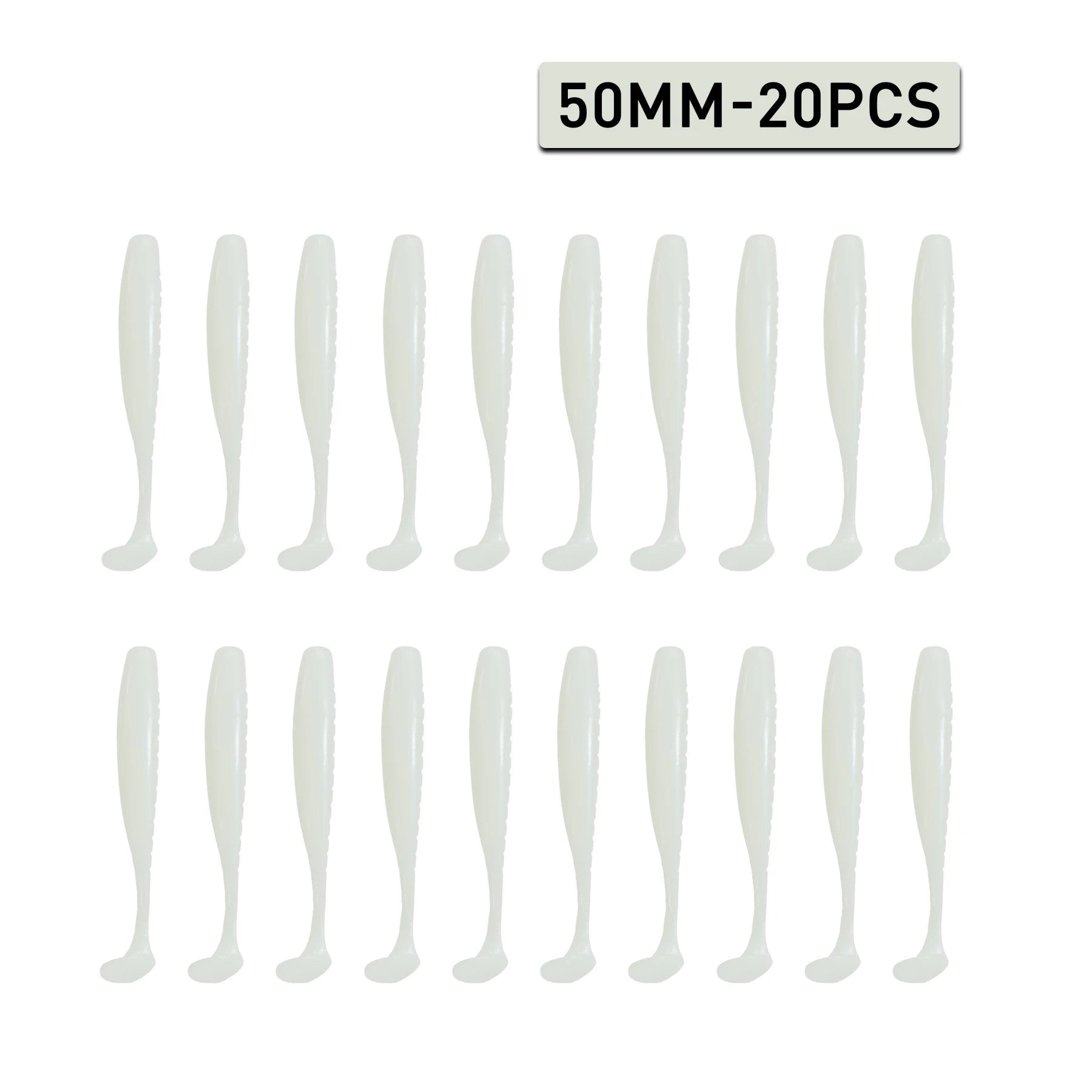 Isca Soft Worm T Tail 20pcs para Pesca - Águas Nobres