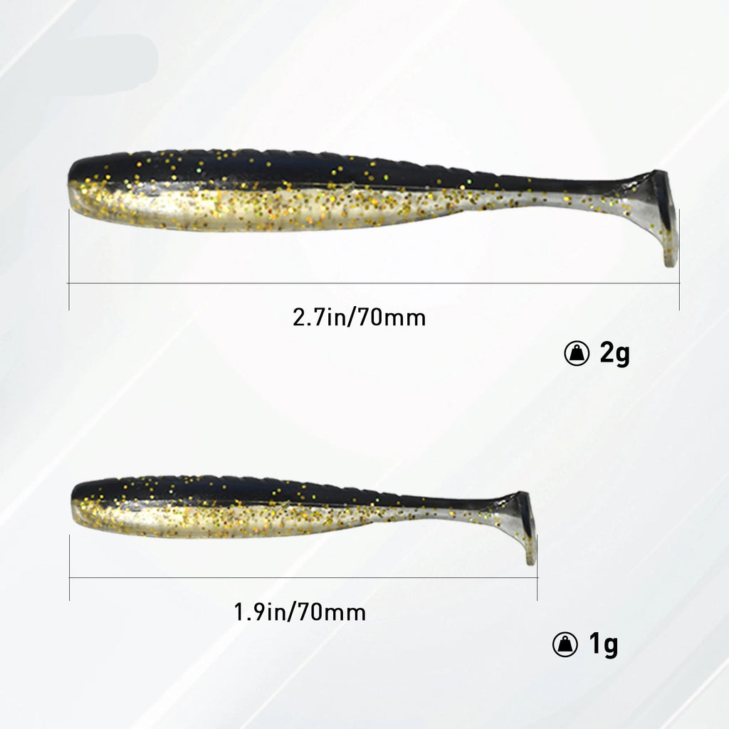 Isca Soft Worm T Tail 20pcs para Pesca - Águas Nobres