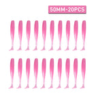 Isca Soft Worm T Tail 20pcs para Pesca - Águas Nobres