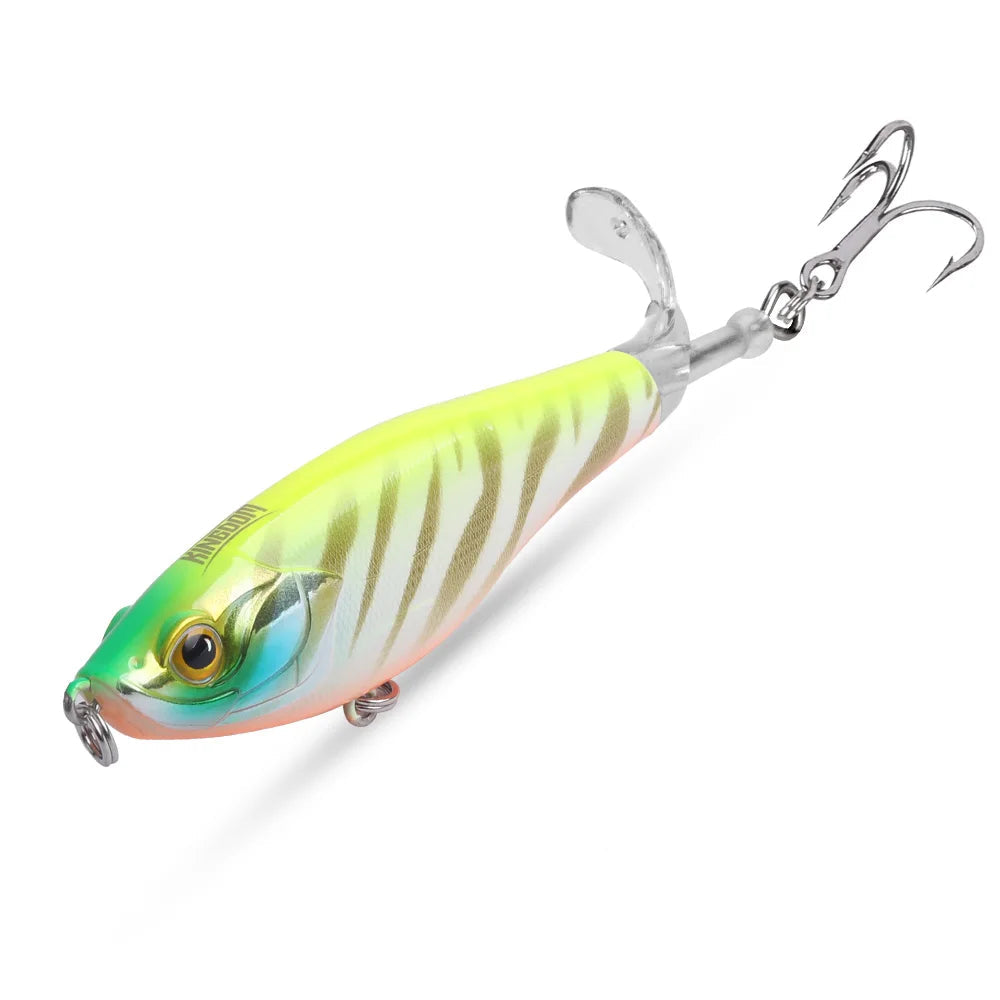 Isca Artificial Topwater com Cauda Rotativa - Águas Nobres