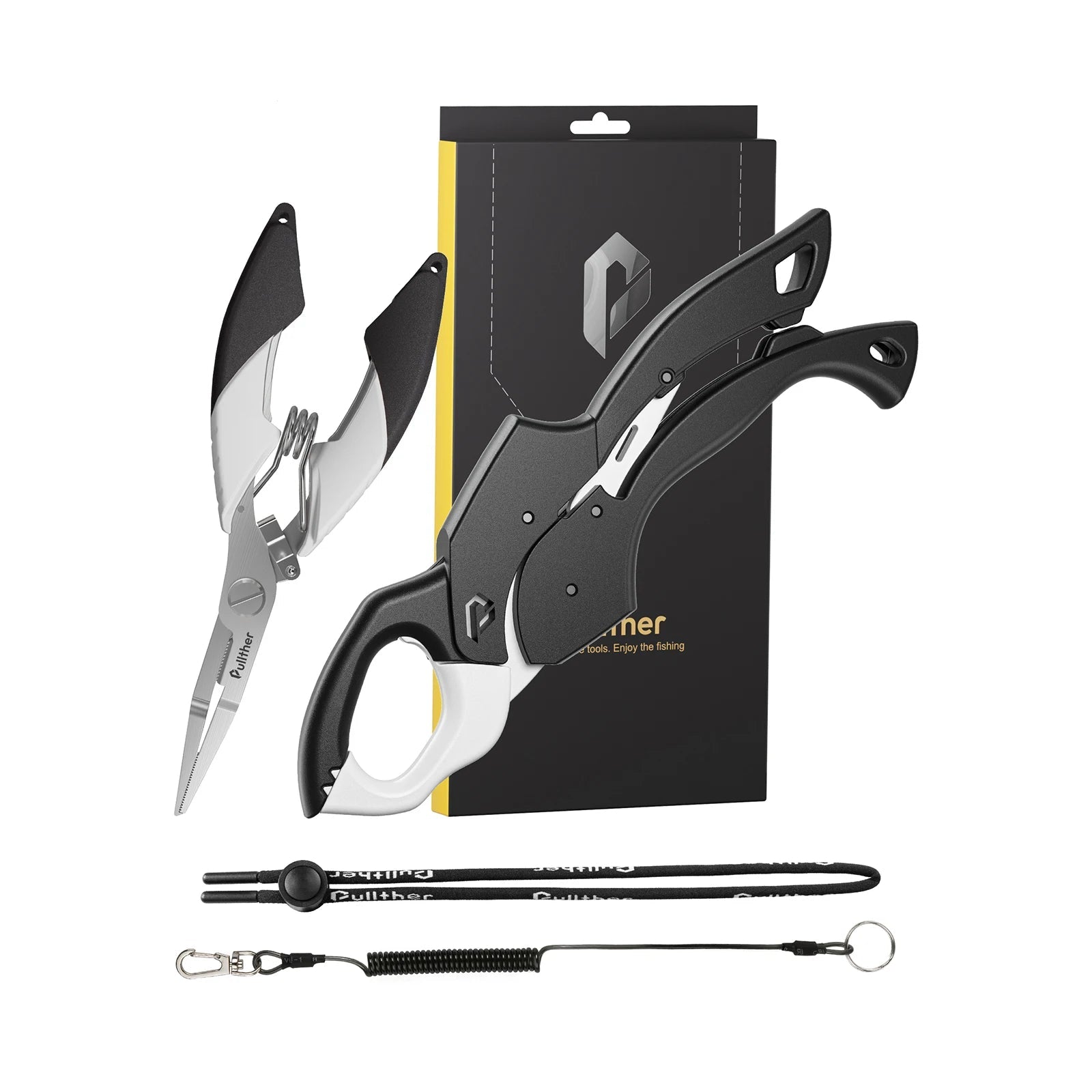 Kit de Ferramentas de Pesca com Alicate Multifuncional e Pegador de Peixe em Aço Inoxidável