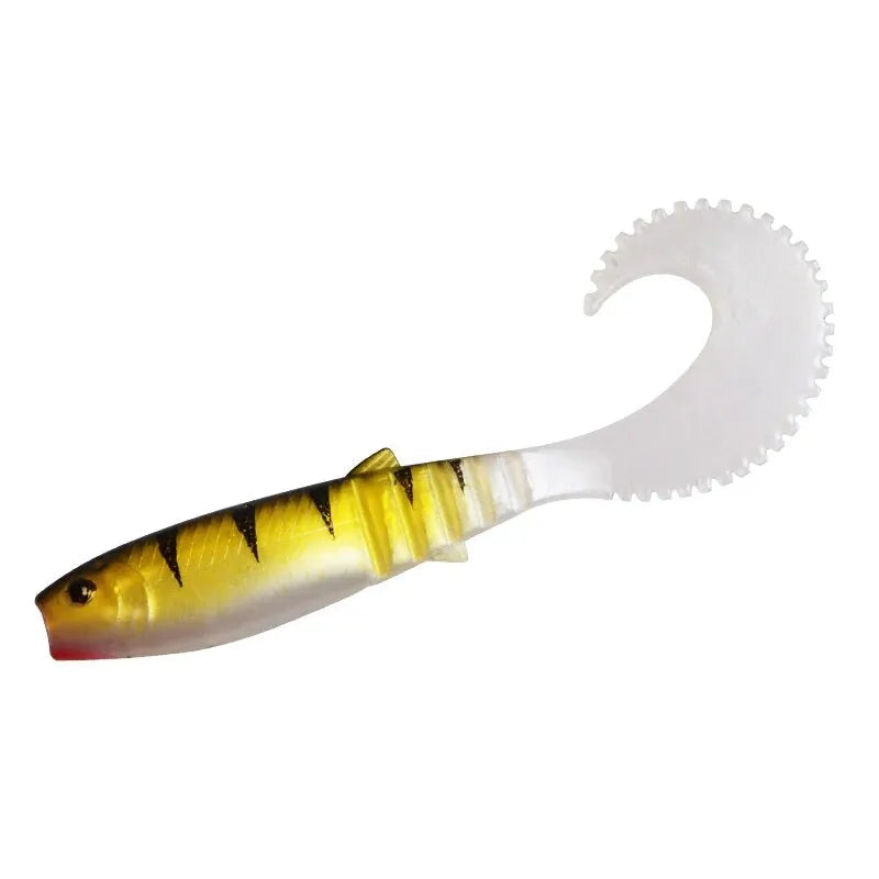 Isca Artificial Soft Bait Cannibal Curved Tail