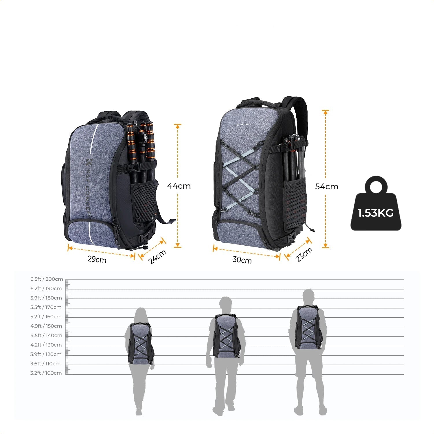 Mochila Fotográfica Impermeável com Acesso Frontal e Compartimentos