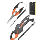 Kit de Ferramentas de Pesca com Alicate Multifuncional e Pegador de Peixe em Aço Inoxidável