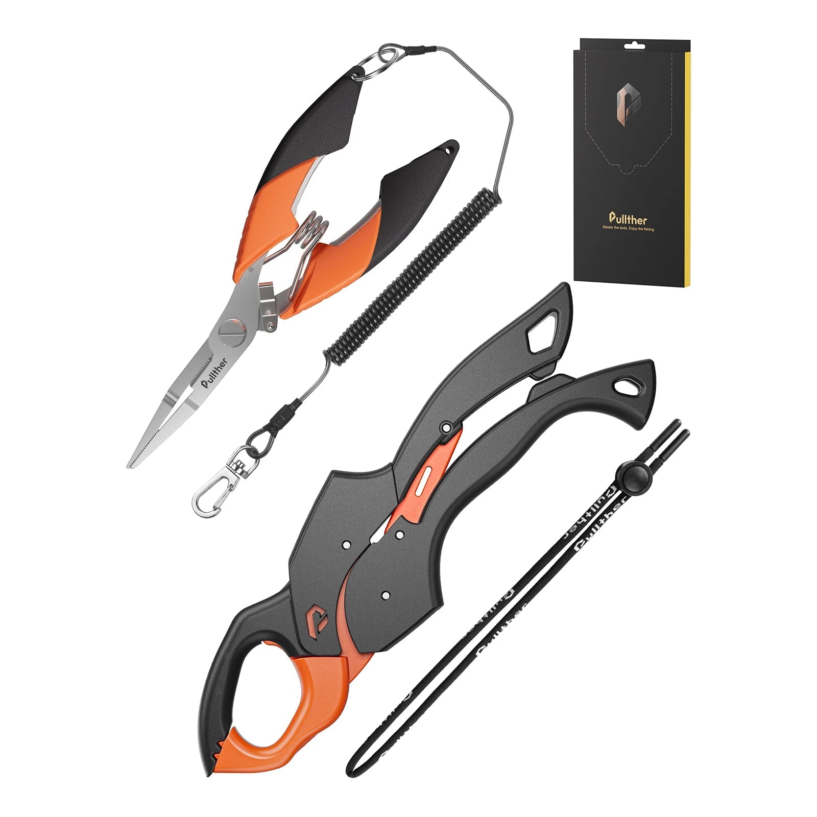 Kit de Ferramentas de Pesca com Alicate Multifuncional e Pegador de Peixe em Aço Inoxidável