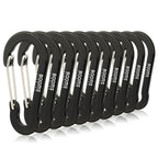 Mosquetão D-ring de Alumínio 10pcs para Pesca e Camping - Águas Nobres