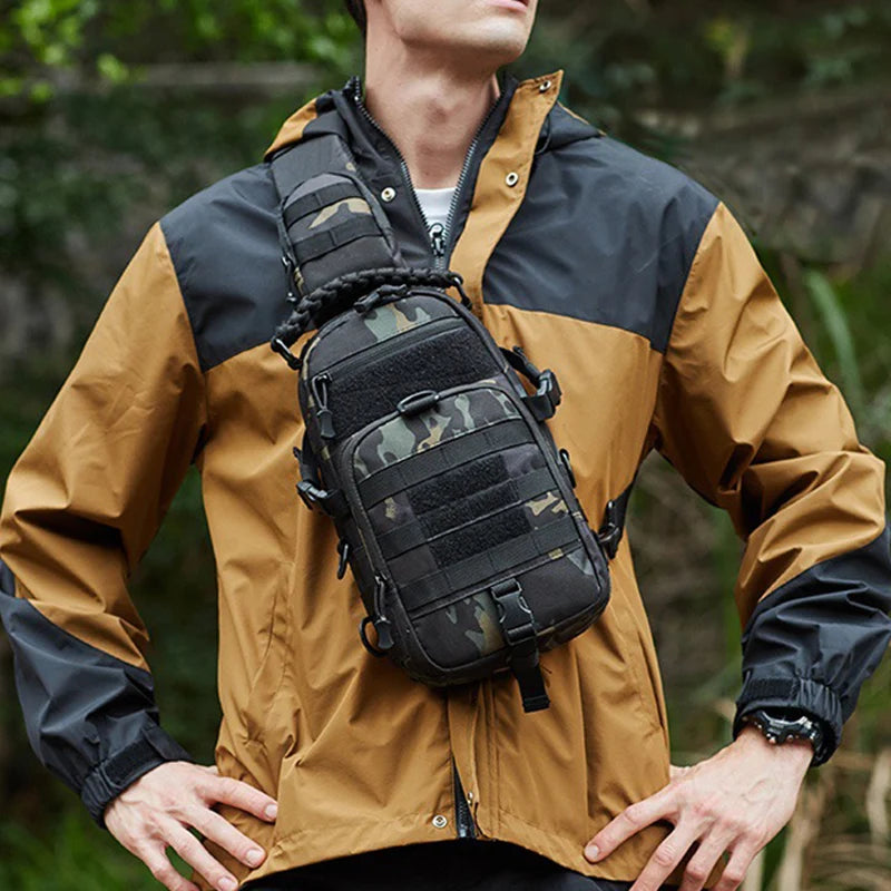Mochila Tática de Peito Multifuncional Outdoor