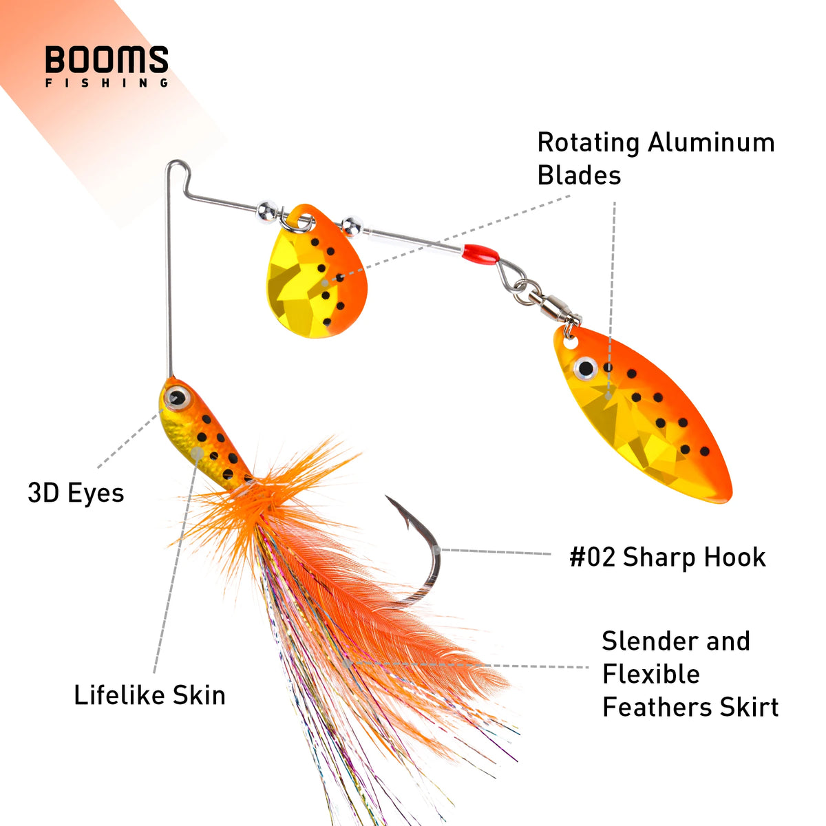 Isca Artificial SP1 Jig 10g com Anzol Triplo e Pena - Águas Nobres