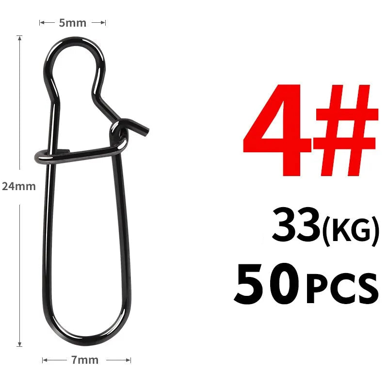 50PCS Conectores Clipe Rápido com Anéis de Segurança em Aço Inoxidável - Águas Nobres