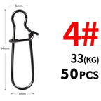 50PCS Conectores Clipe Rápido com Anéis de Segurança em Aço Inoxidável - Águas Nobres