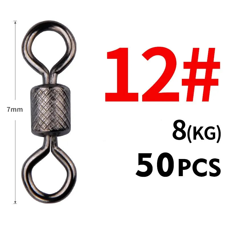 50PCS Conectores Girador com Rolamento de Esferas e Anel de Segurança - Águas Nobres