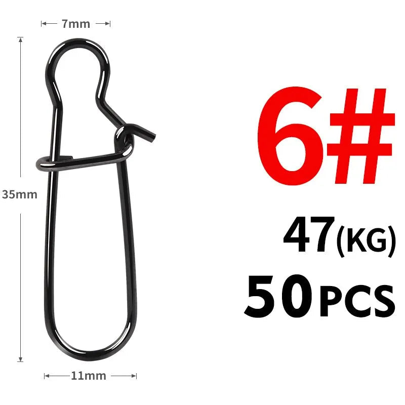 50PCS Conectores Clipe Rápido com Anéis de Segurança em Aço Inoxidável - Águas Nobres