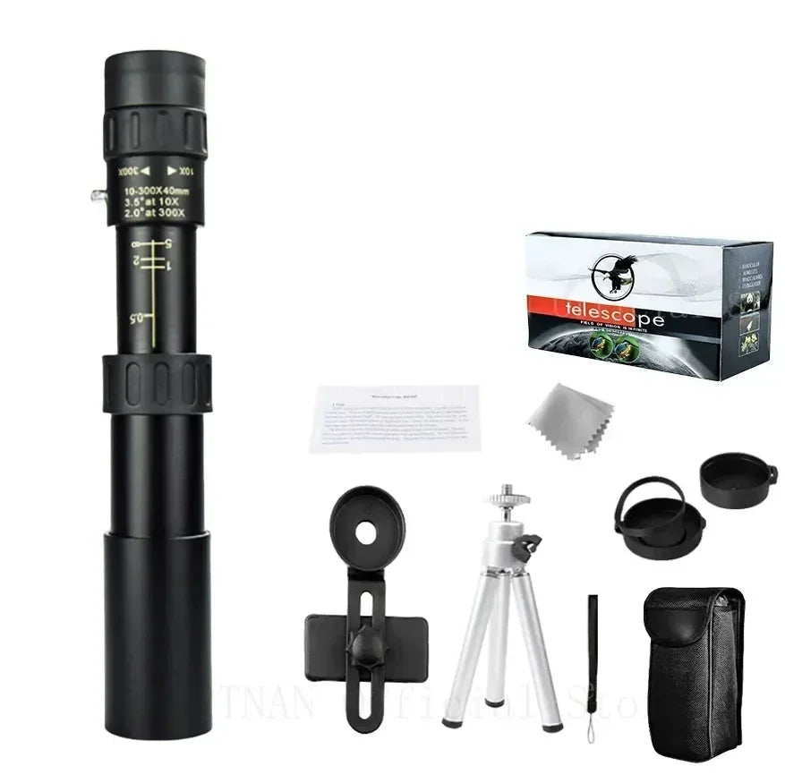 Telescópio Monocular Profissional Zoom Forte com Tripé