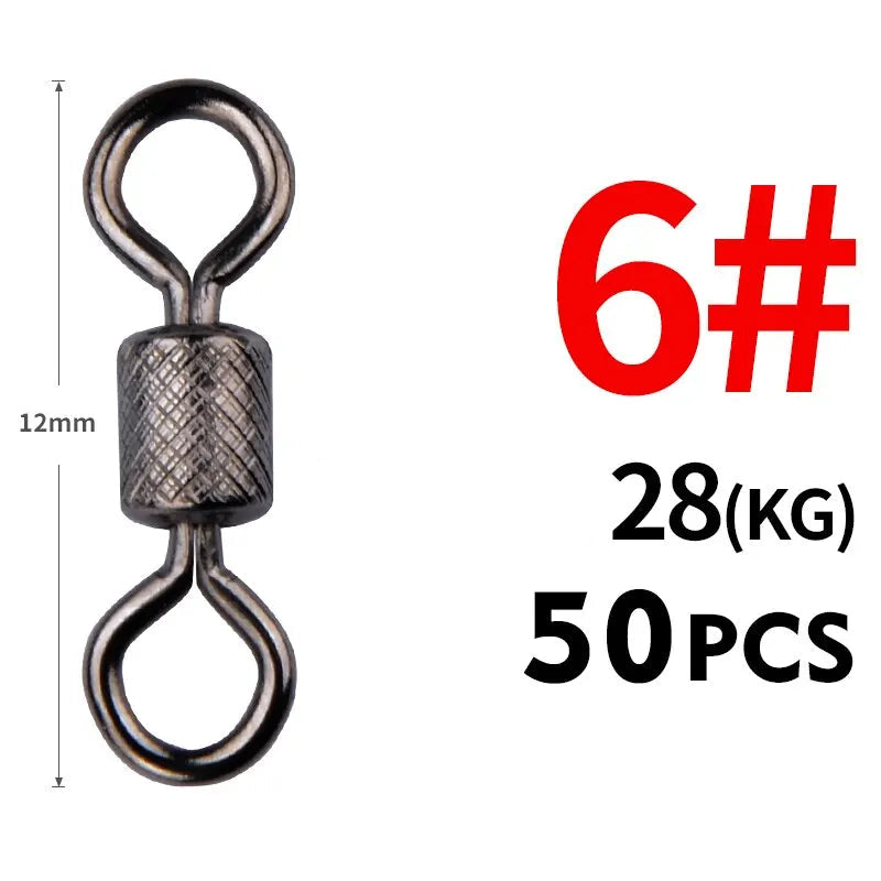 50PCS Conectores Girador com Rolamento de Esferas e Anel de Segurança - Águas Nobres