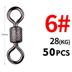 50PCS Conectores Girador com Rolamento de Esferas e Anel de Segurança - Águas Nobres
