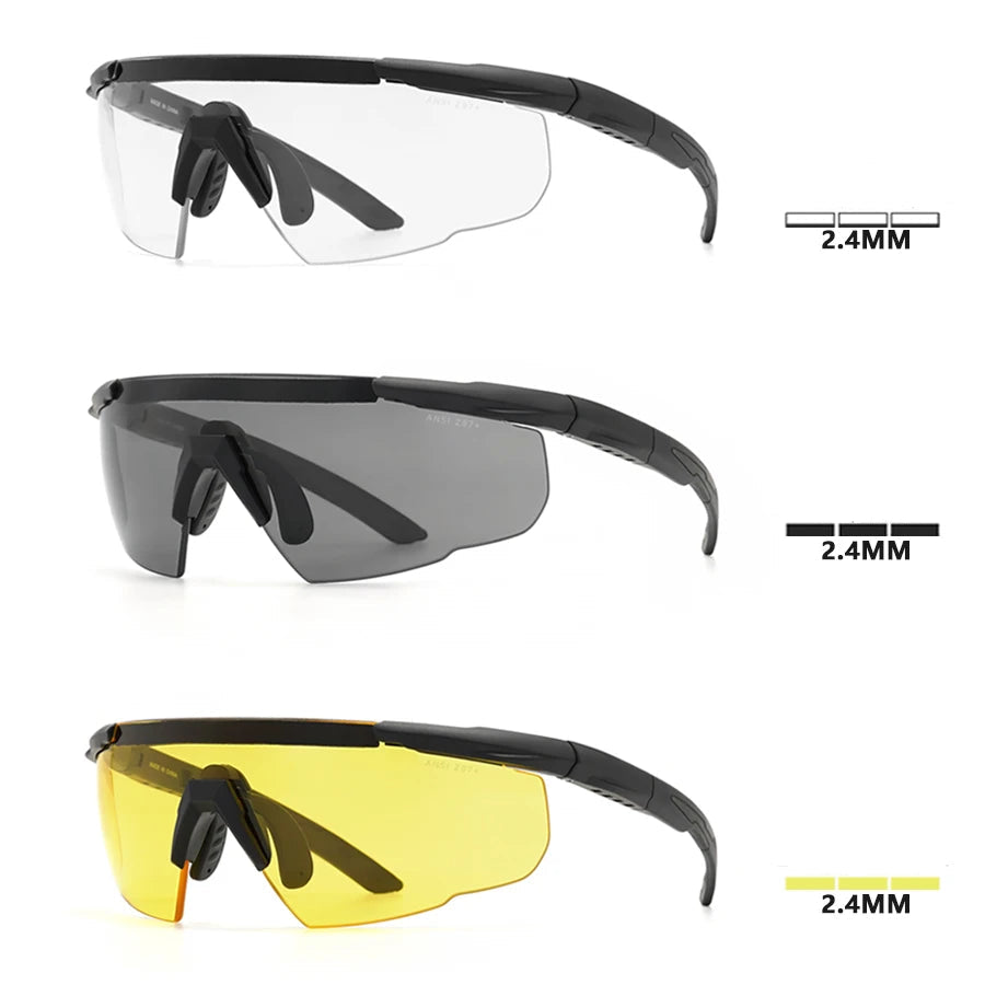 Conjunto de Óculos Táticos com 3 Lentes