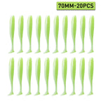 Isca Soft Worm T Tail 20pcs para Pesca - Águas Nobres