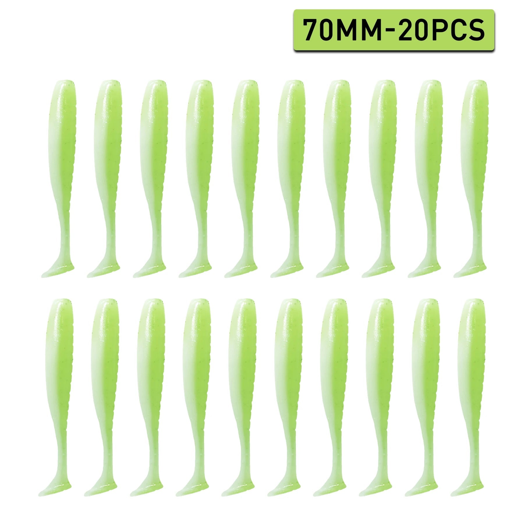 Isca Soft Worm T Tail 20pcs para Pesca - Águas Nobres