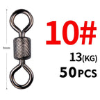 50PCS Conectores Girador com Rolamento de Esferas e Anel de Segurança - Águas Nobres