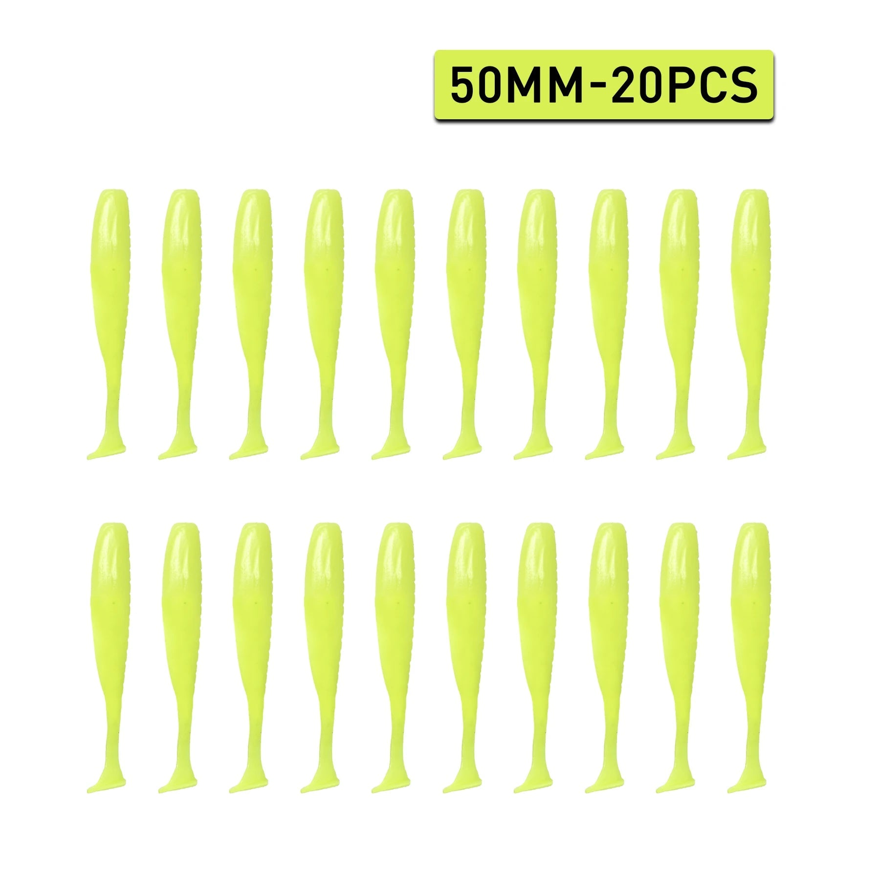 Isca Soft Worm T Tail 20pcs para Pesca - Águas Nobres