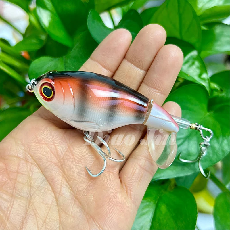 Isca Artificial Topwater com Cauda Rotativa