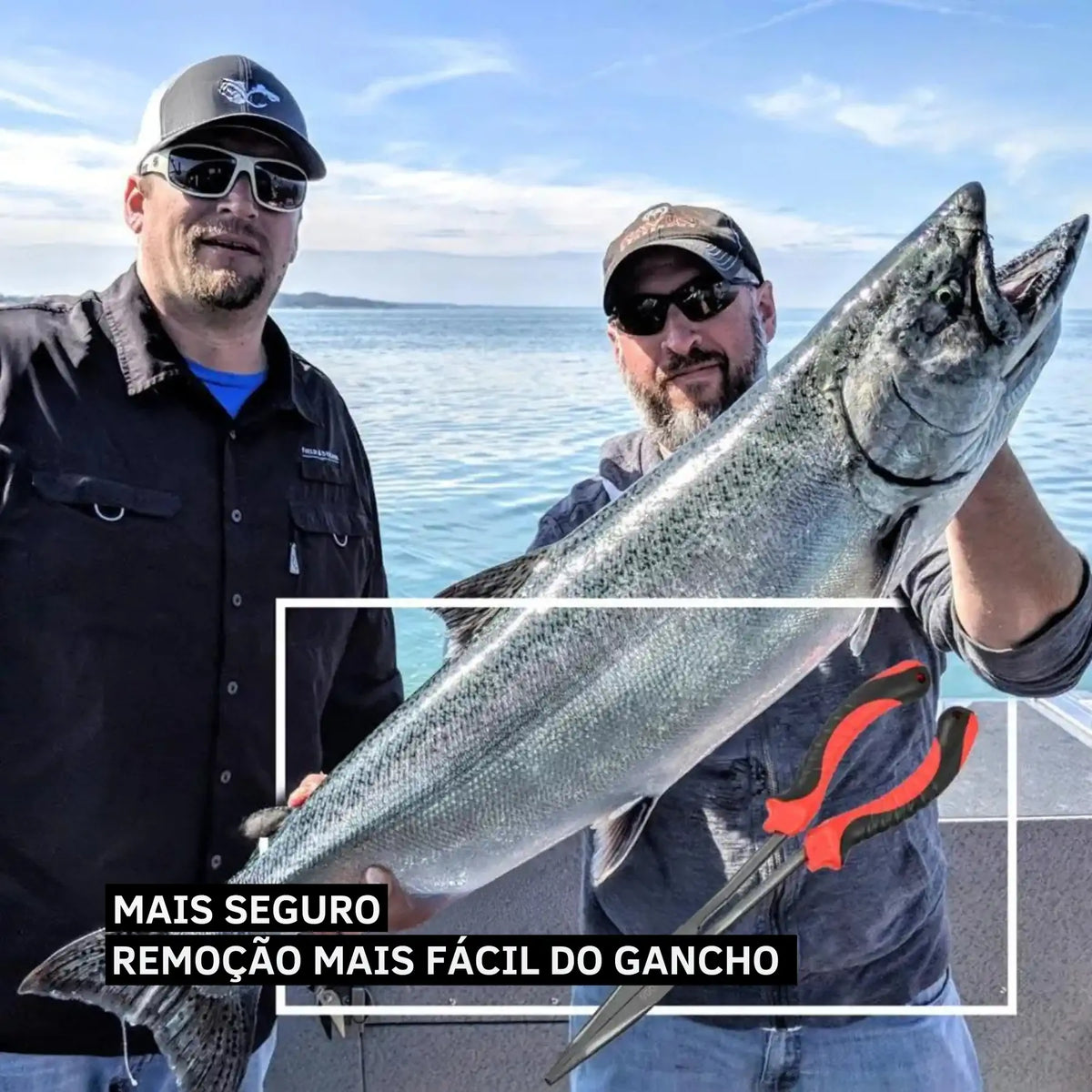 Alicate de Pesca para Remoção de Anzóis Vermelho com Cordão de Segurança - Águas Nobres