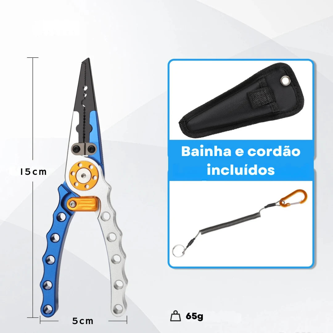 Alicate de Pesca Cortador de Linha e Removedor de Anzol