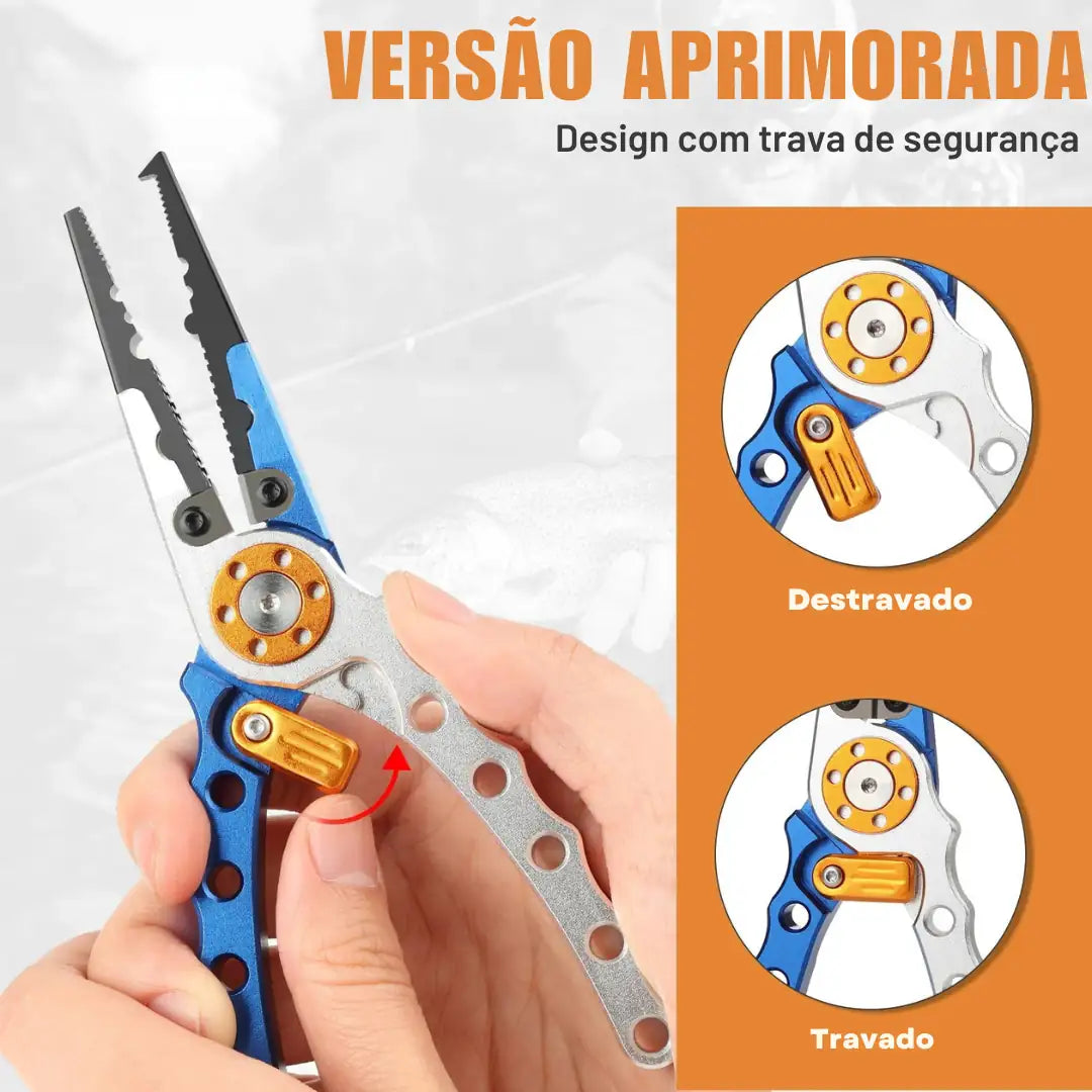 Alicate de Pesca Cortador de Linha e Removedor de Anzol