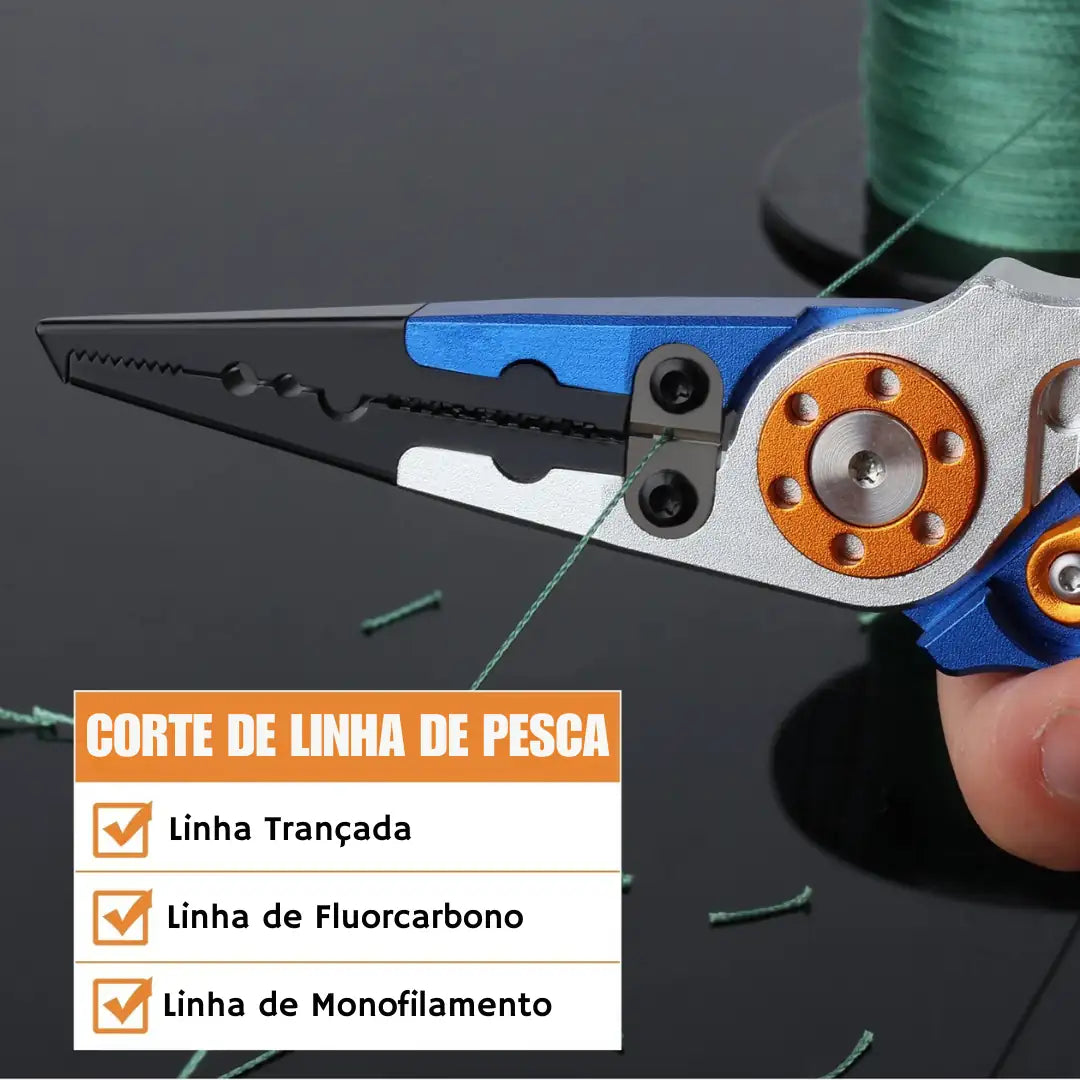 Alicate de Pesca Cortador de Linha e Removedor de Anzol