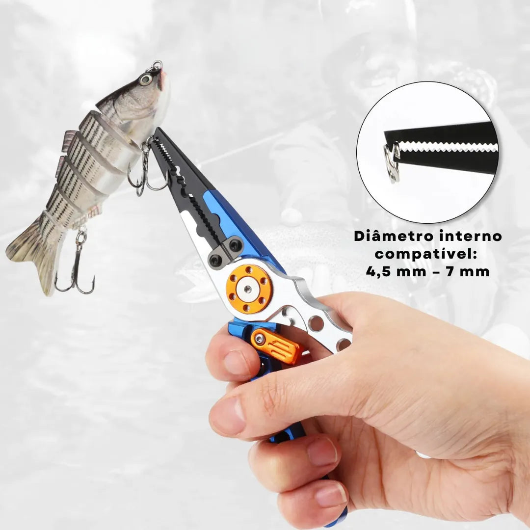 Alicate de Pesca Cortador de Linha e Removedor de Anzol
