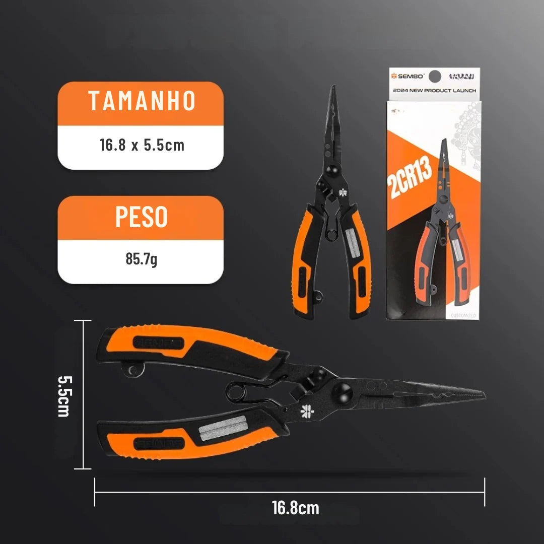 Alicate de Pesca em Aço Inoxidável com Revestimento PTFE