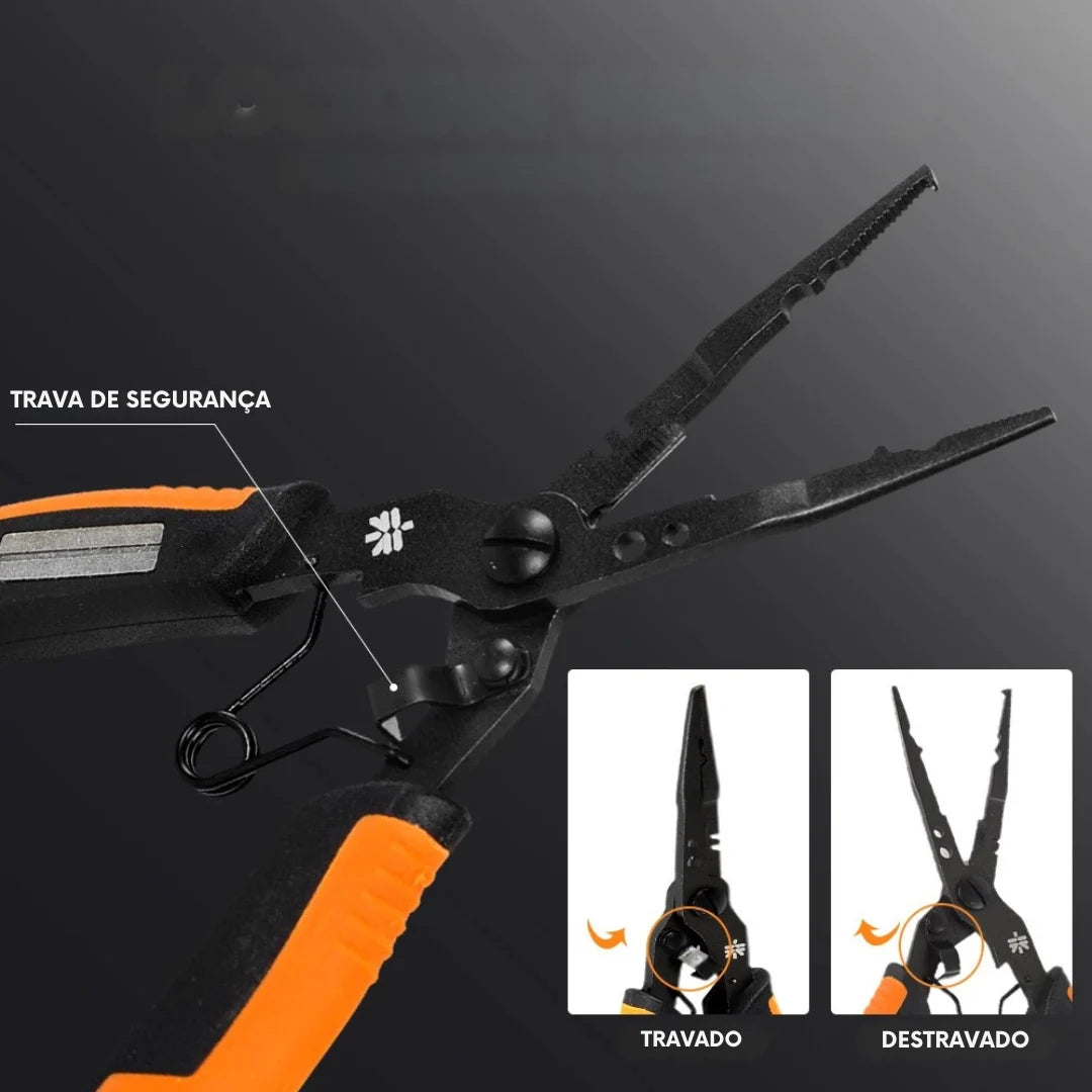 Alicate de Pesca em Aço Inoxidável com Revestimento PTFE