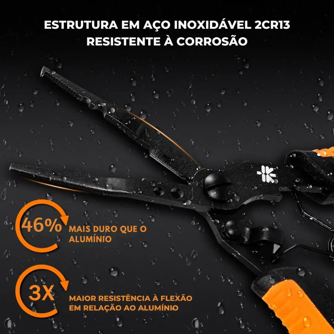 Alicate de Pesca em Aço Inoxidável com Revestimento PTFE