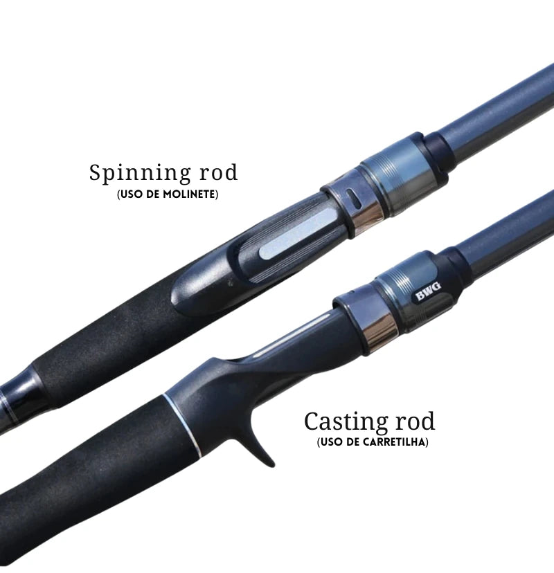 Vara Telescópica Fibra de Carbono Spinning e Casting Alta Performance