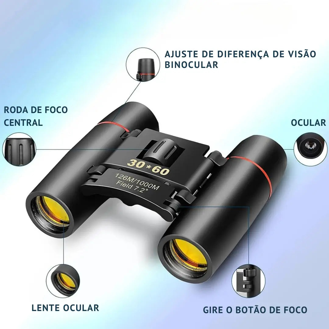 Binóculos Compactos 12x Portáteis