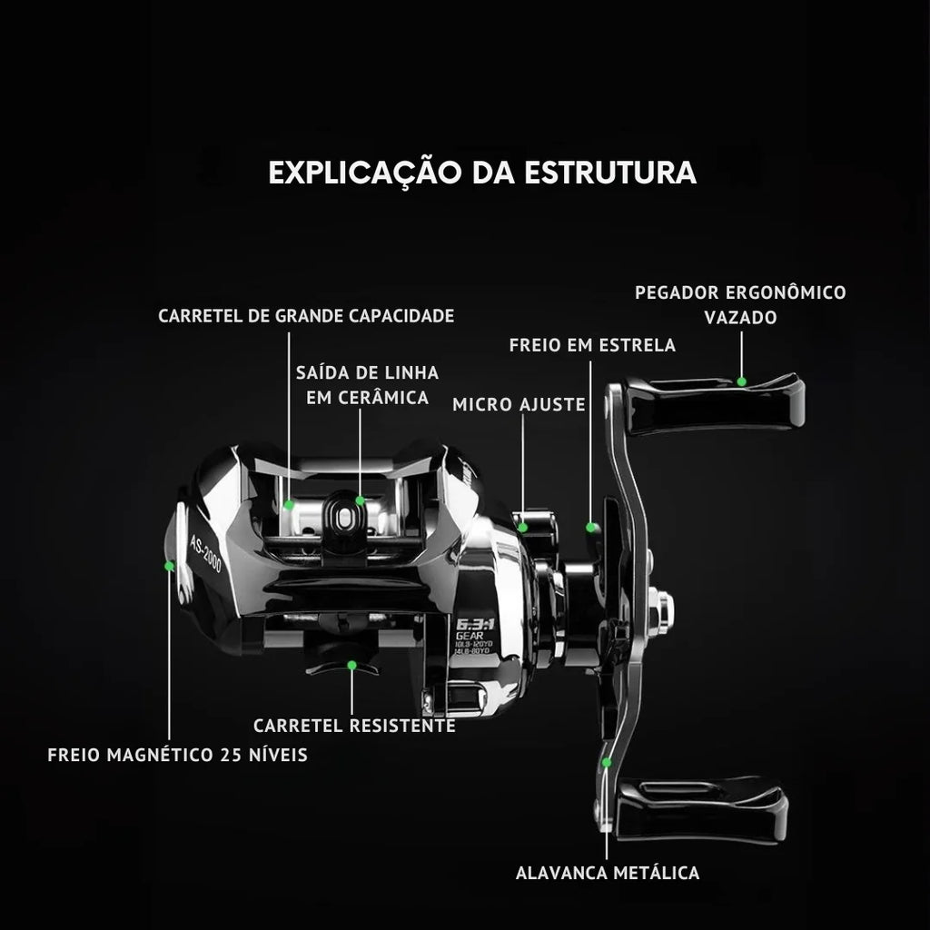 Carretilha de Pesca Ultralight com Freio Magnético